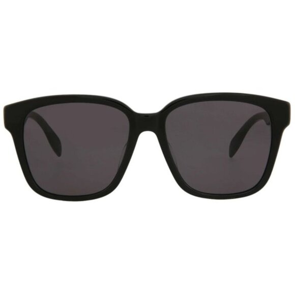 NEW ALEXANDER MCQUEEN SUNGLASSES AM0331SK 001 WOMEN BLACK SQUARE EYEWEAR - Picture 2 of 3